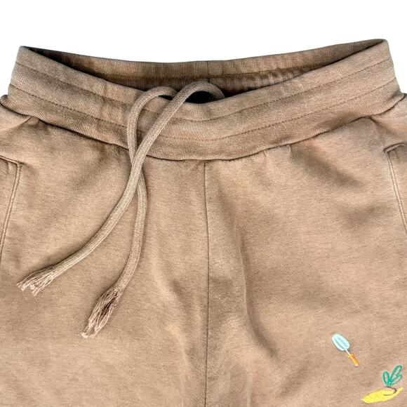 Carrots Anwar x Crocs Brown Logo Embroidered Sweatpants Joggers size S - Picture 4 of 12